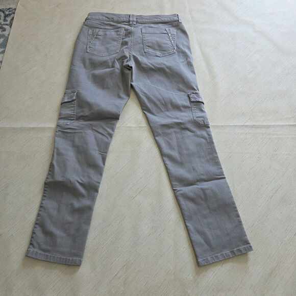 White House Black Market Grey Cargo Pants woman's size 4R Slim Ankle - Picture 7 of 7